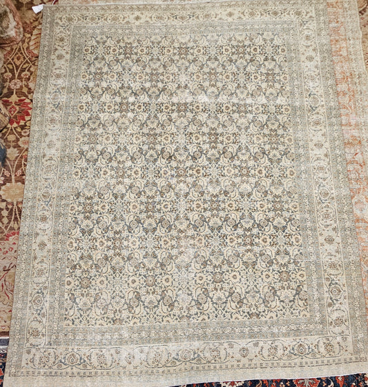 Antique Tabriz Persian Rug – Large Handwoven Wool Area Rug (8'1" x 11'5") #220106