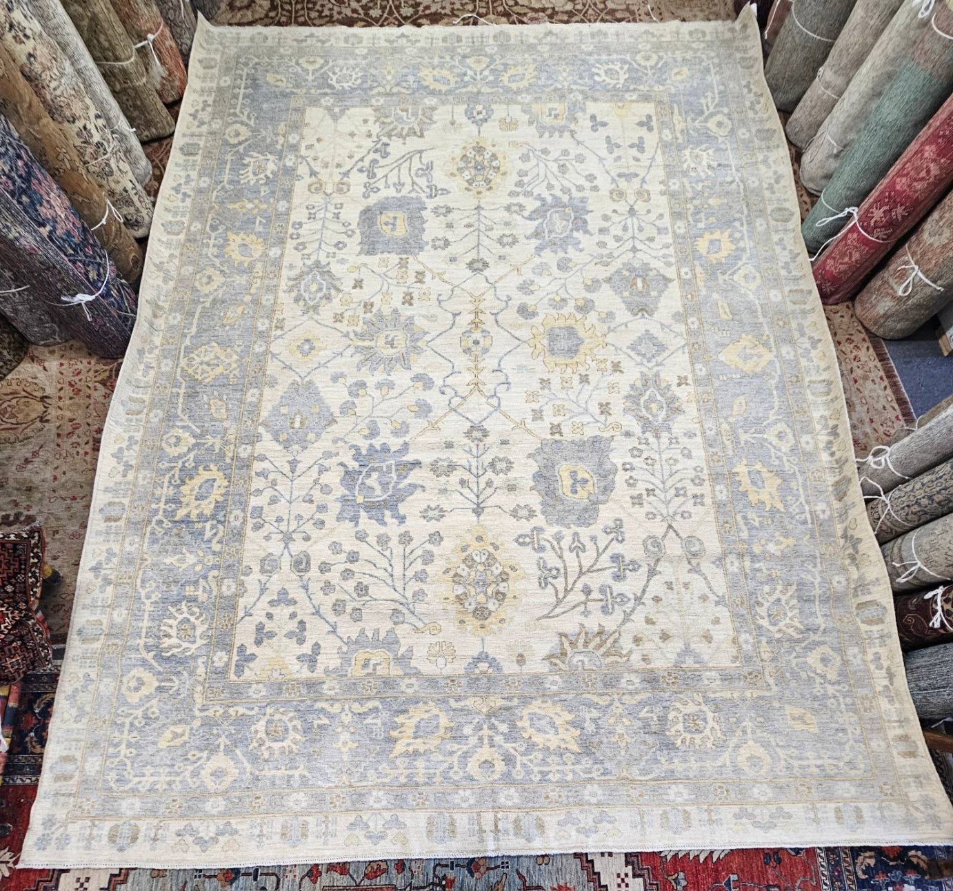 Afghan Traditional Teawash Rug – 10 x 14 (#9370)