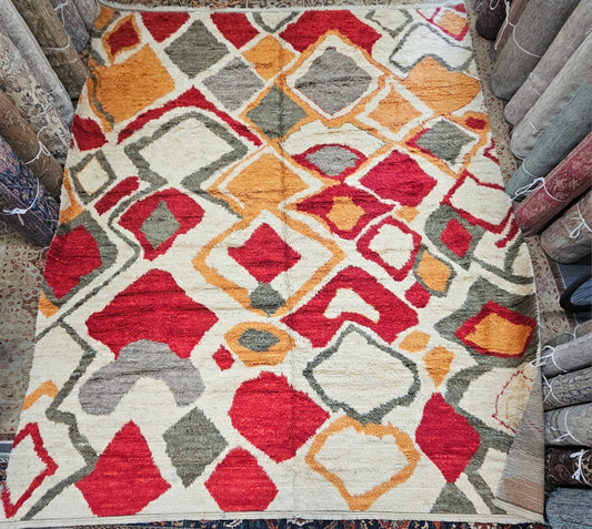 Psychedelic Moroccan Rug – 10 x 14 (#6017)