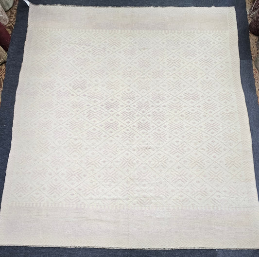 New Light Pink Distressed Moroccan Rug – 9 x 12.3 ft (#10249)