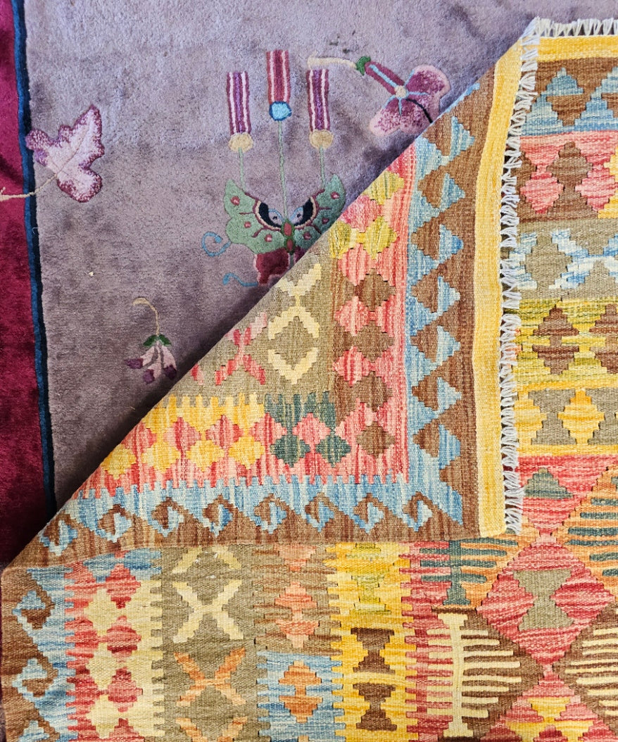 Afghan Maimana Kilim - #5804