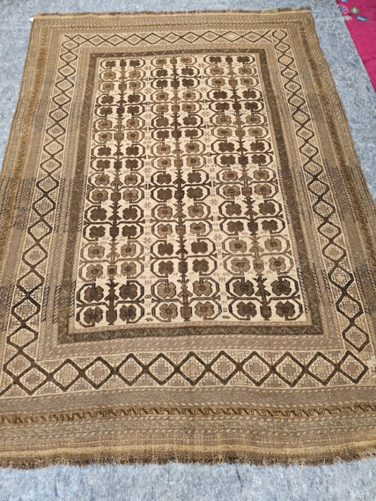 New Afghan Baluch Rug – 6.6 x 9 ft | Handwoven Tribal Wool Carpet (#5610)