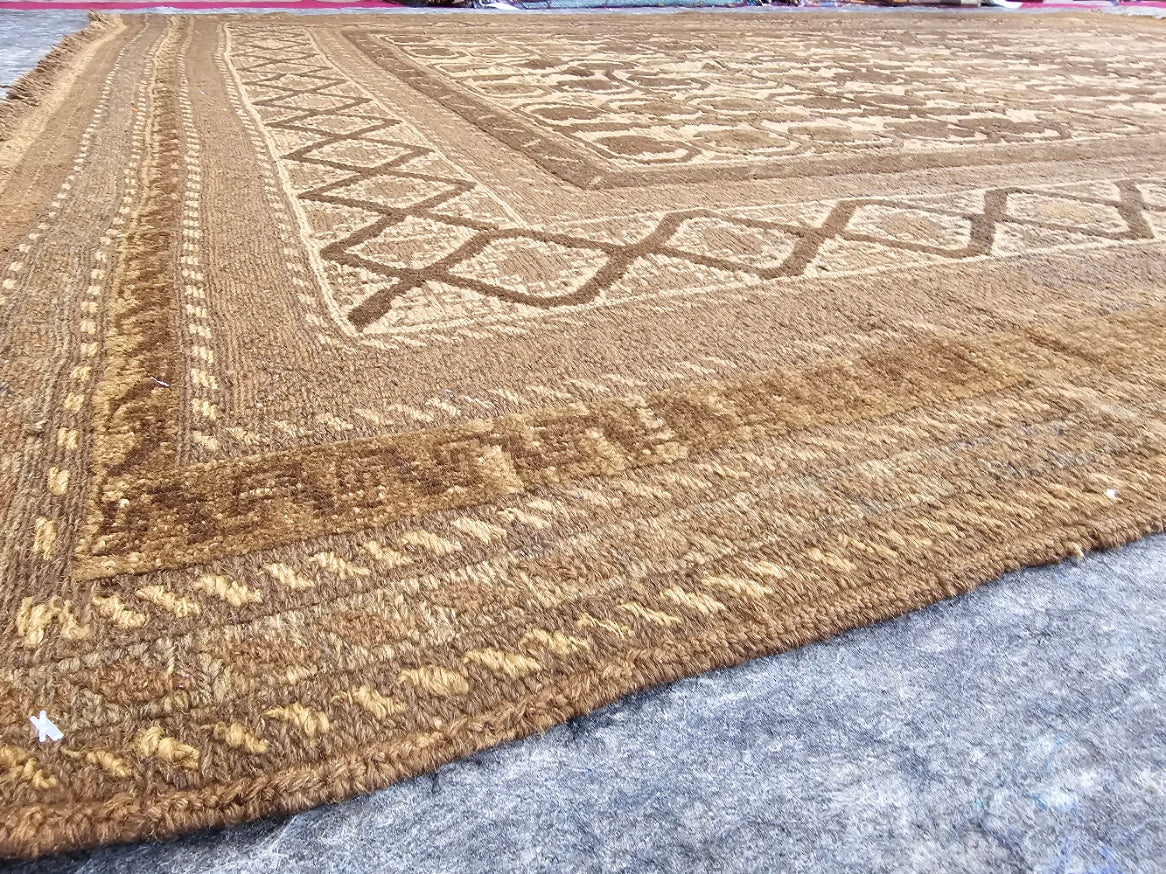 New Afghan Baluch Rug – 6.6 x 9 ft | Handwoven Tribal Wool Carpet (#5610)