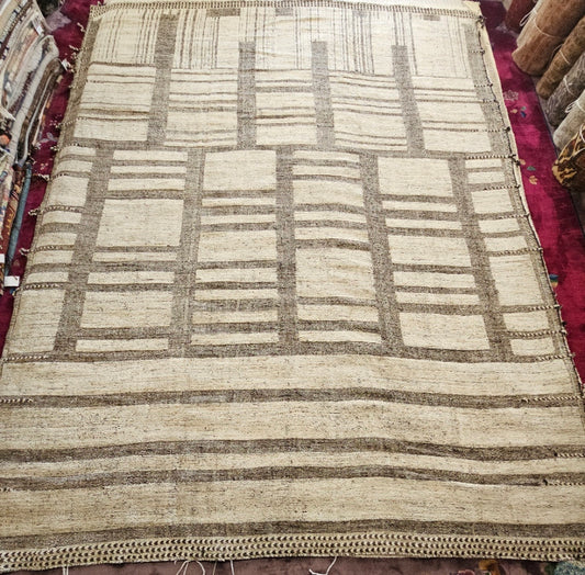Modern Moroccan Handwoven Rug – 10 x 14 ft