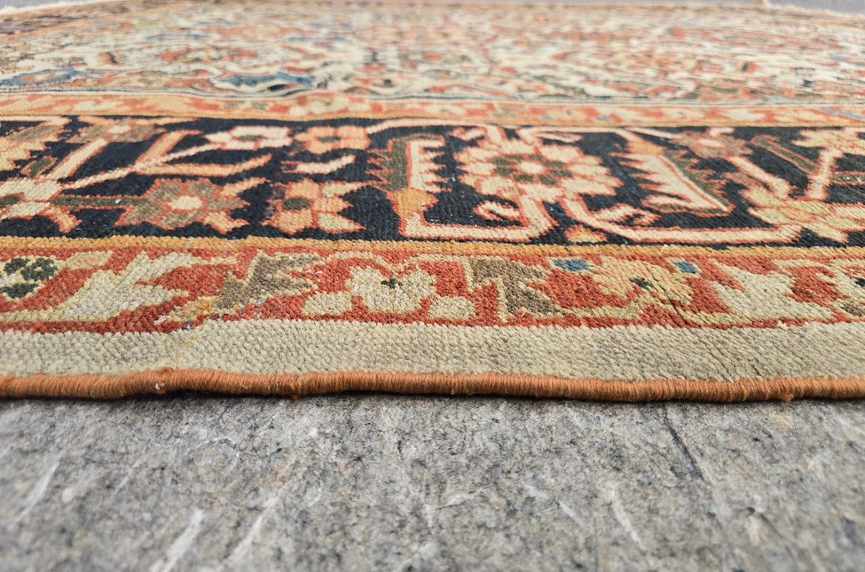 Antique Ziegler Sultanabad Persian Rug – Rare Square Handwoven Collector’s Piece (Circa 1920) | 8'9" x 9'