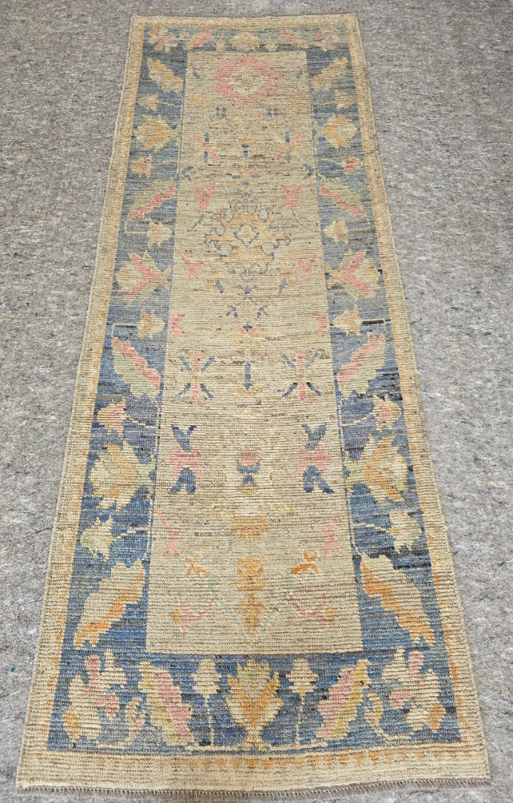 New Oushak Design Runner – 3.5 x 9.6 (10361)