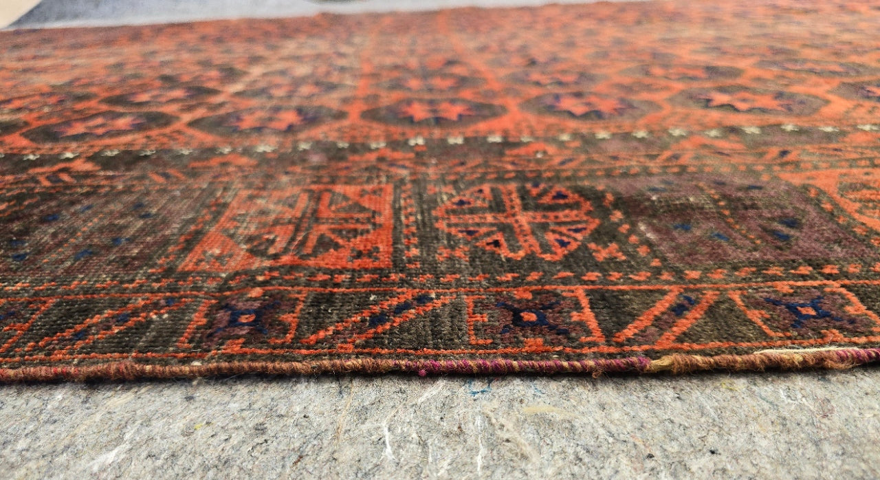 Antique Persian Baluch Rug – Hand-Knotted Wool #10379 (7 x 12.6 )