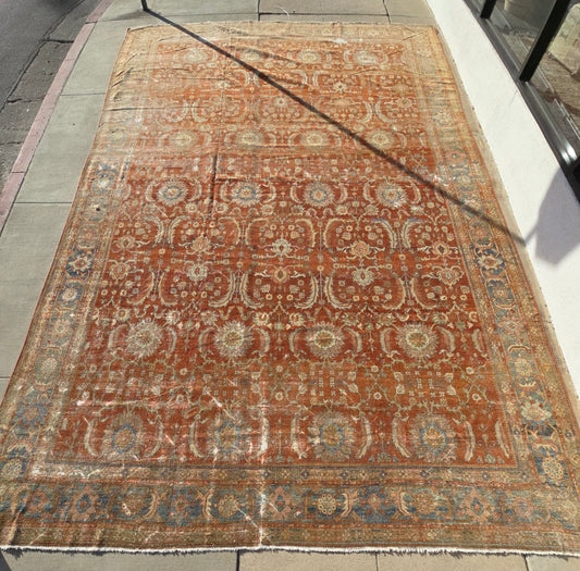 Antique Persian Sultanabad Rug – Hand-Knotted Wool (Circa 1920) (#) – 12 x 18