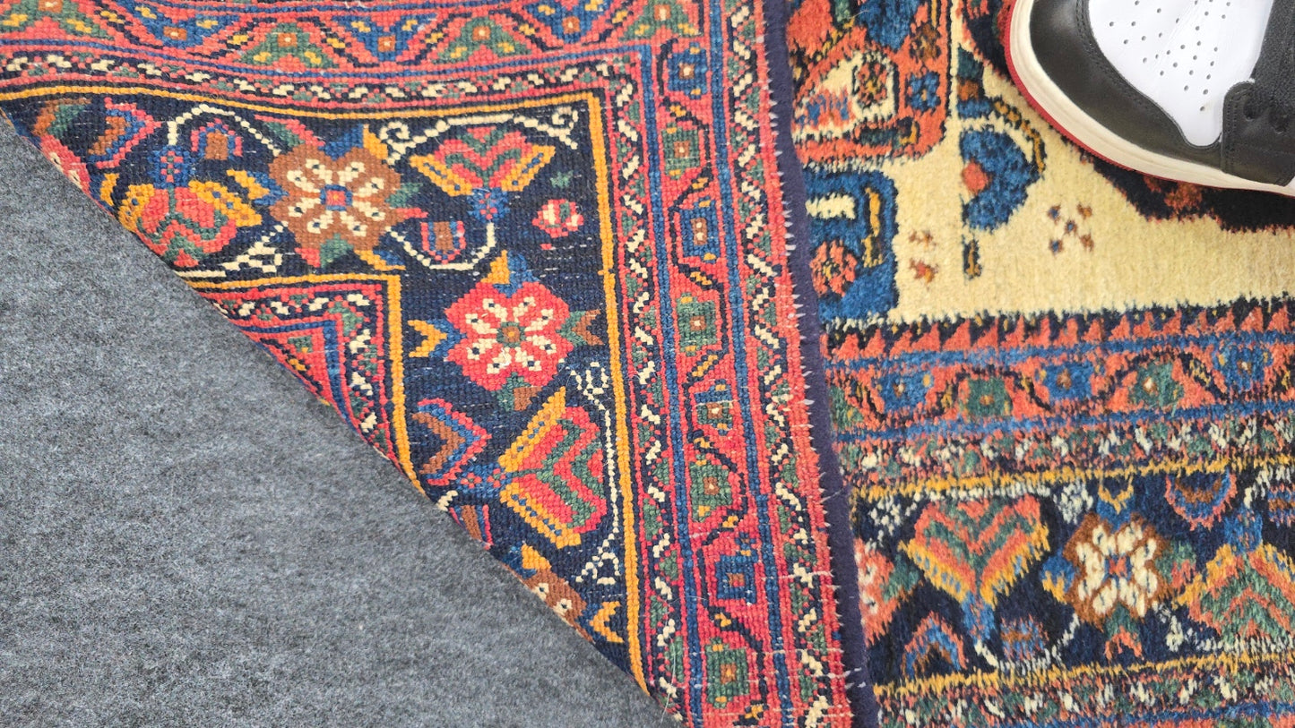 Antique Afshar Rug – Handwoven Tribal Persian Wool Carpet (5.3 x 7.3 ft) (20493)