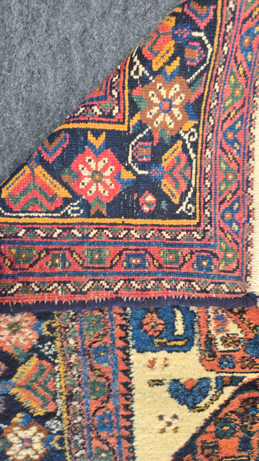 Antique Afshar Rug – Handwoven Tribal Persian Wool Carpet (5.3 x 7.3 ft) (20493)