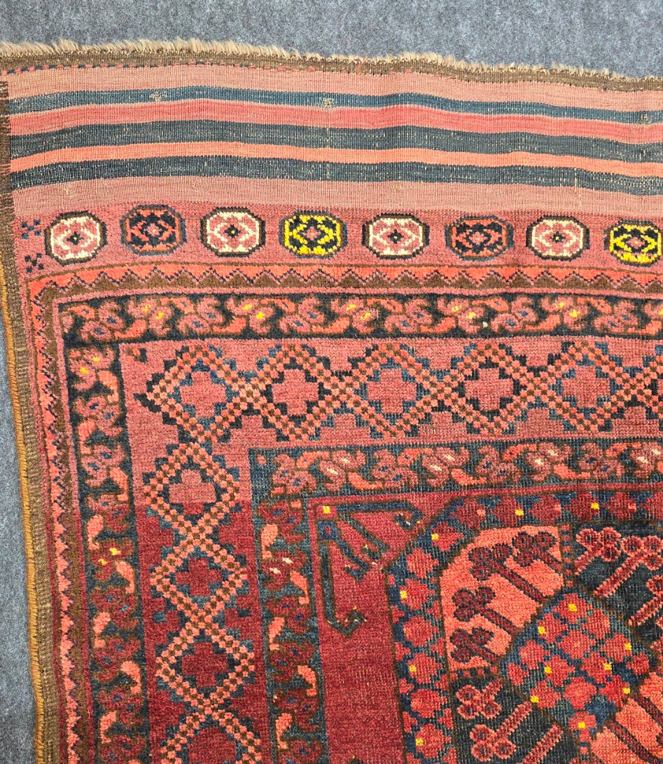 Antique Ersari Turkoman Rug Circa 1900s – Handwoven Tribal Design (7.5 x 11)