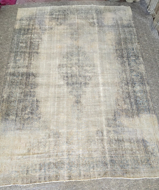10406 – 9 x 13.6 ft | Distressed Overdyed Persian Rug