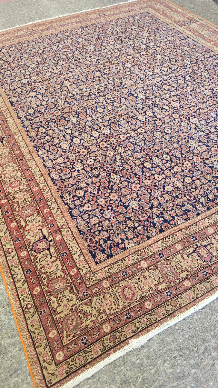 Vintage Tabriz Persian Rug – Large Handwoven Wool Area Rug (9'3" x 11') #10408