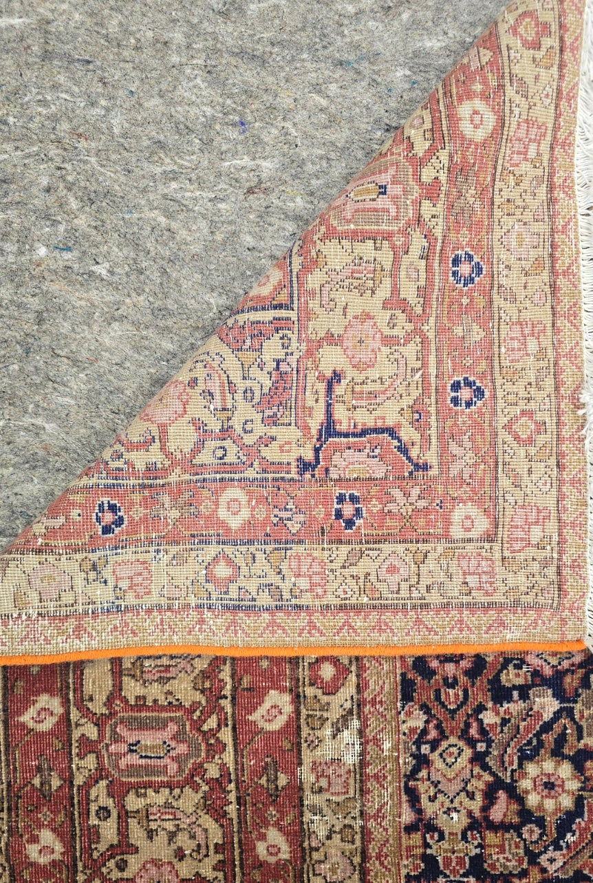 Vintage Tabriz Persian Rug – Large Handwoven Wool Area Rug (9'3" x 11') #10408