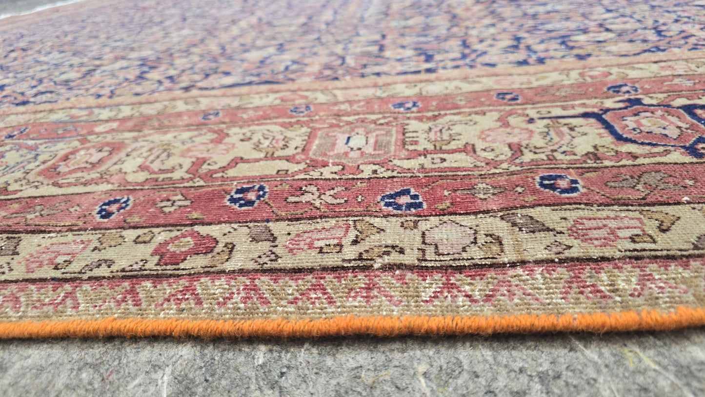 Vintage Tabriz Persian Rug – Large Handwoven Wool Area Rug (9'3" x 11') #10408