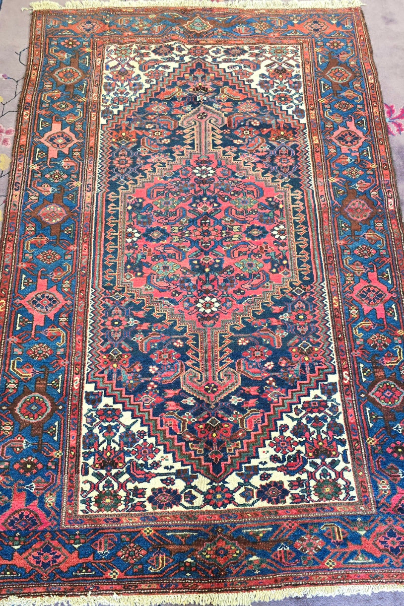 Early 20th Century Vintage Malayer Rug | Handwoven Persian Wool Carpet (4 x 6.6)