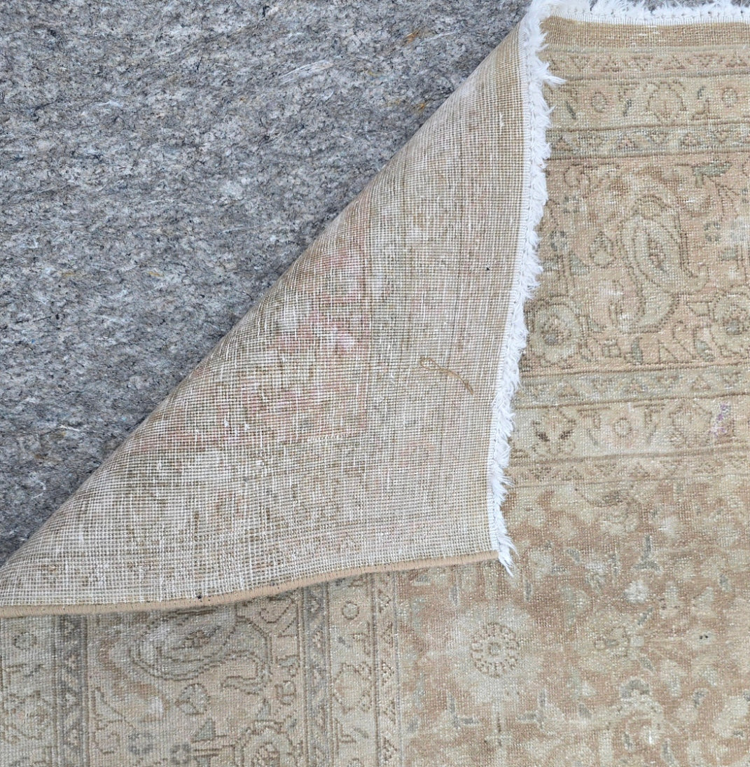 Antique Persian Tabriz Rug – Hand-Knotted Floral Area Rug (6.4 x 10) (#10415)