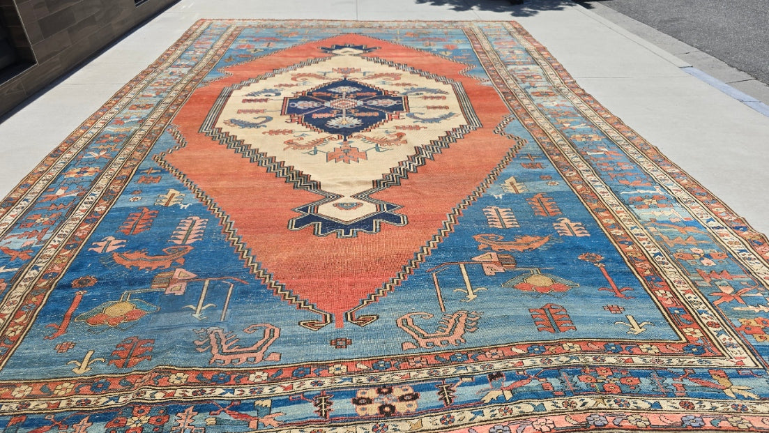 Antique Palace sized Serapi 12.6x19.5