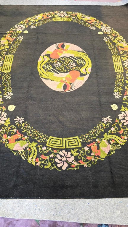 Antique Chinese Peking Rug | Handwoven Wool Carpet | Circa Early 20th Century 10x13