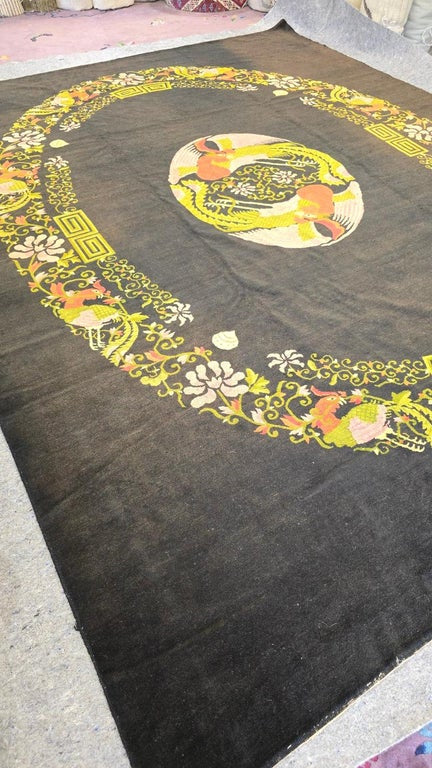 Antique Chinese Peking Rug | Handwoven Wool Carpet | Circa Early 20th Century 10x13