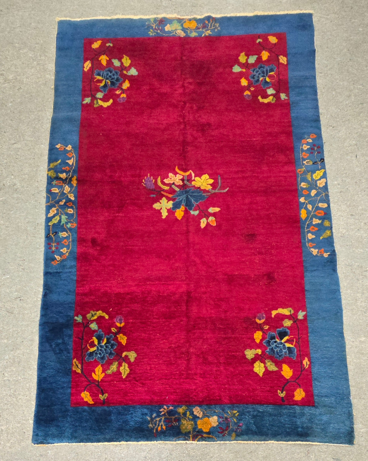 1920s Art Deco Nichols Chinese Rug 6 x 8.7 (10436)