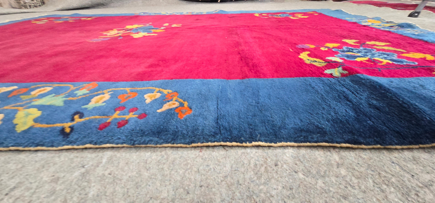 1920s Art Deco Nichols Chinese Rug 6 x 8.7 (10436)