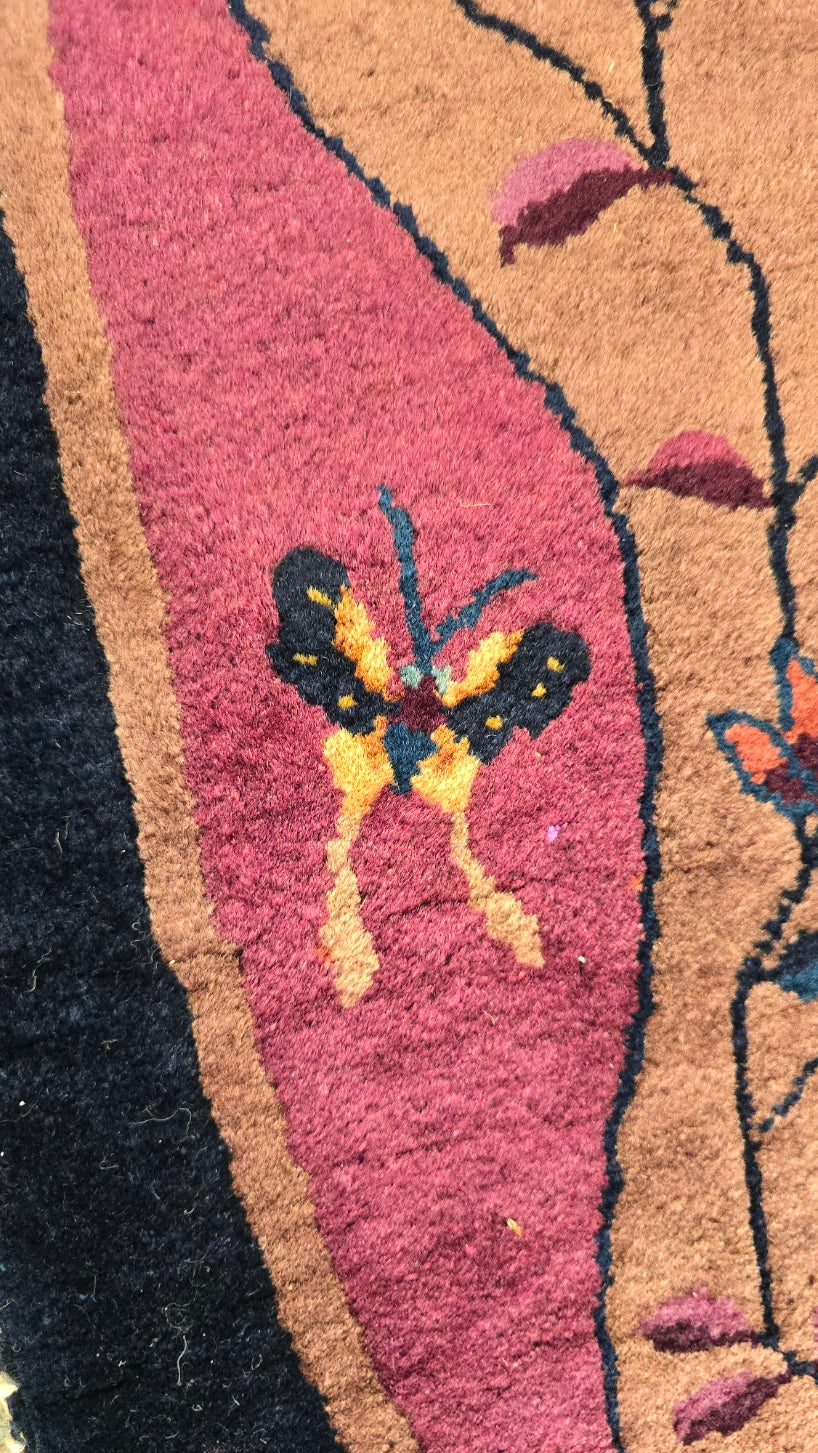 1920s Art Deco Nichols Chinese Rug 6 x 8.7 (10437)