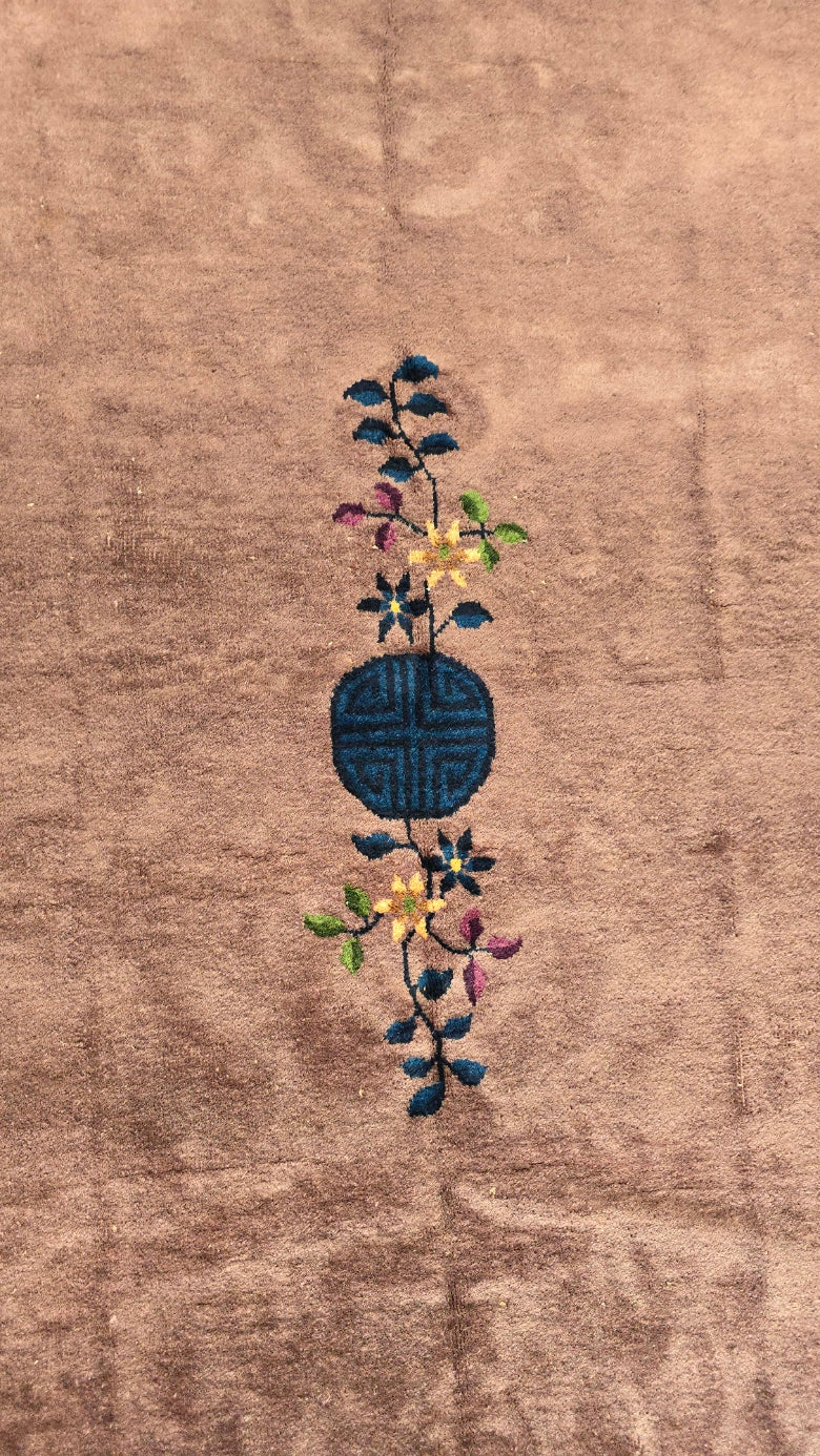 1920s Art Deco Nichols Chinese Rug 6 x 8.7 (10437)