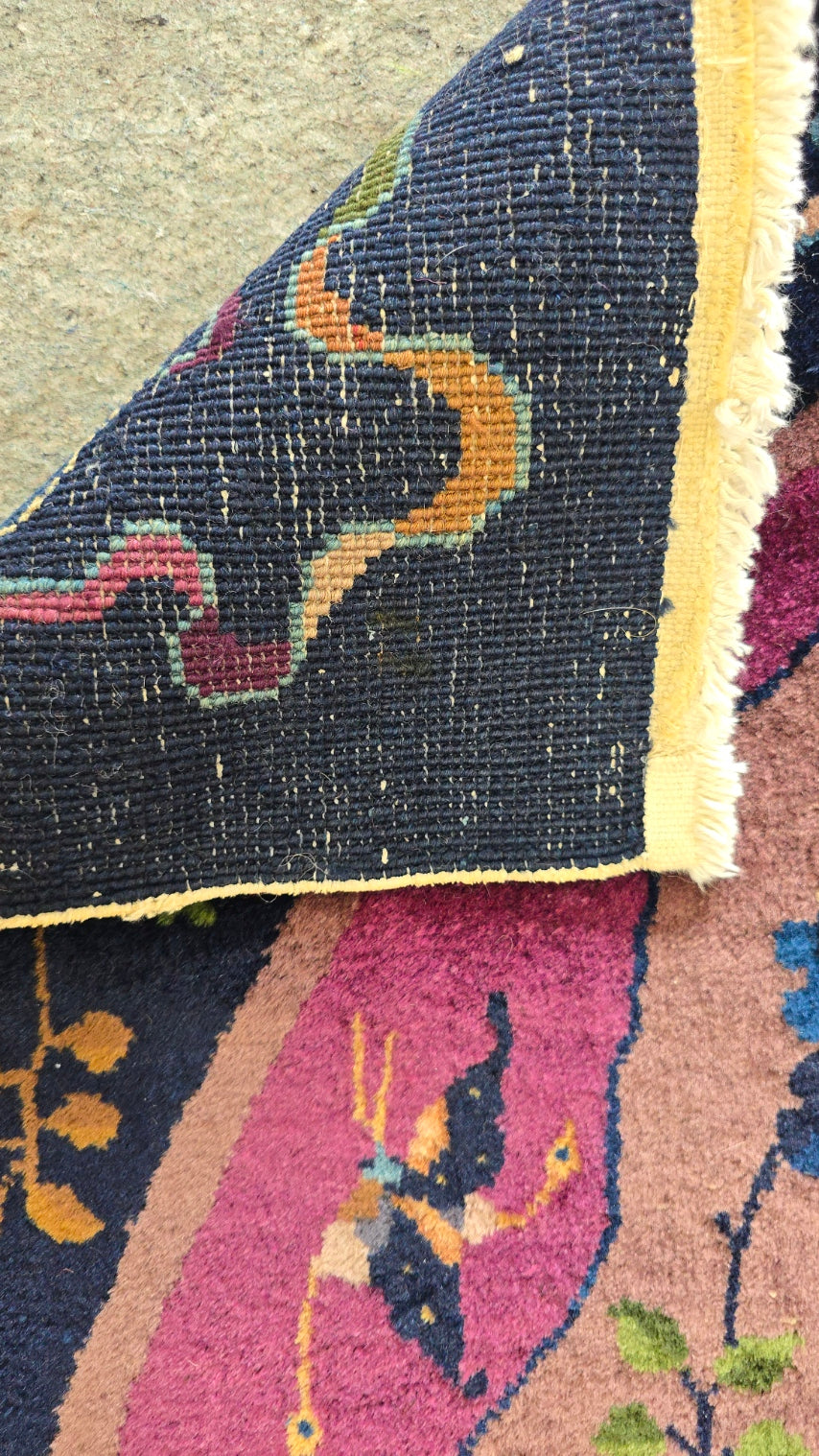 1920s Art Deco Nichols Chinese Rug 6 x 8.7 (10437)