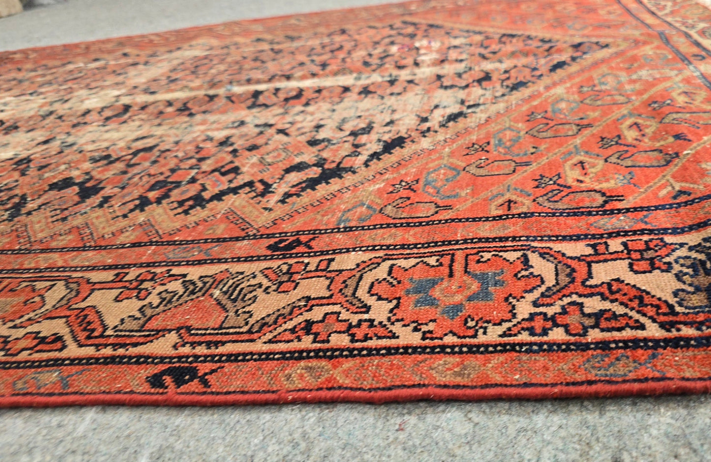 Antique Malayer Persian Rug – Handwoven Wool Accent Rug (4'3" x 6') #10441