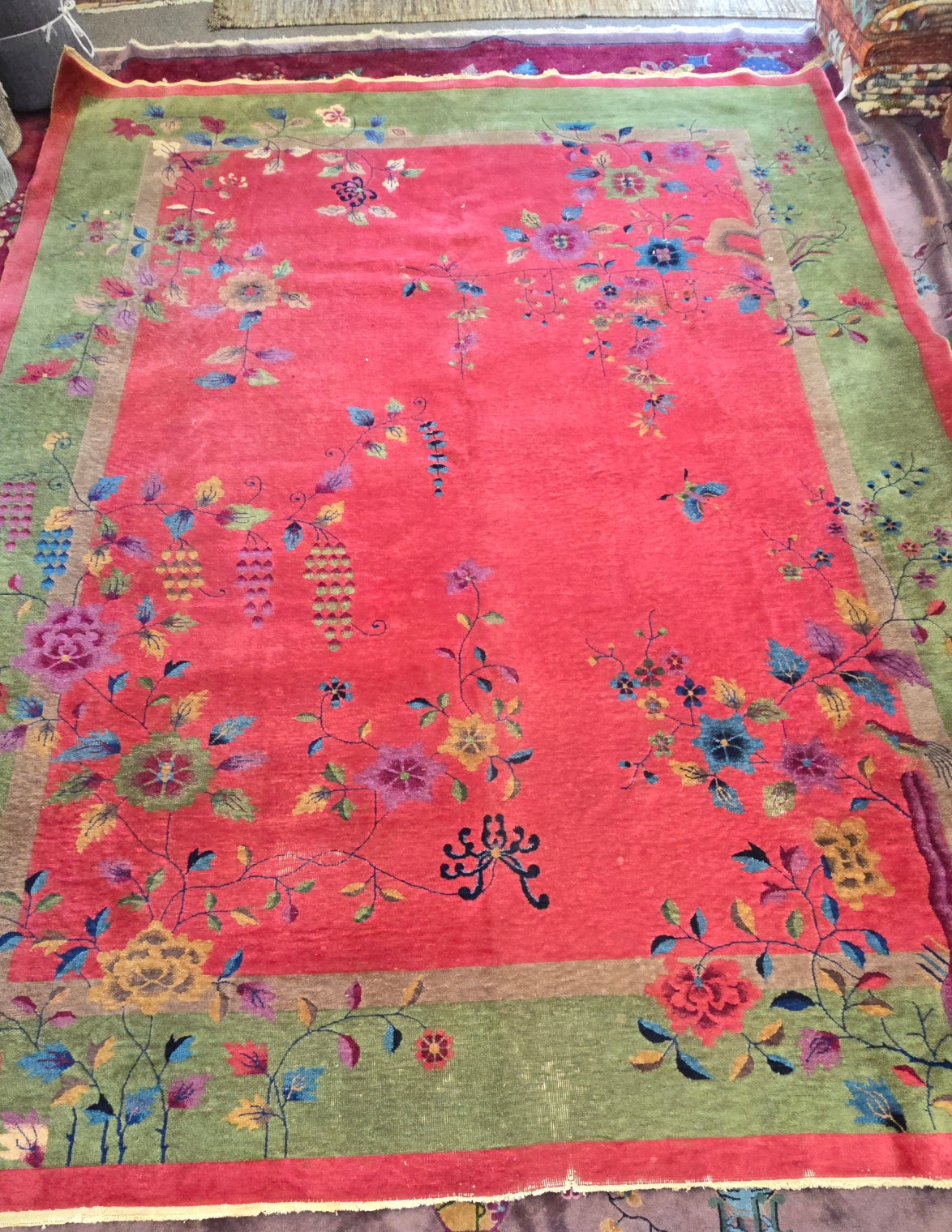 1920s Art Deco Nichols Chinese Rug 9x12