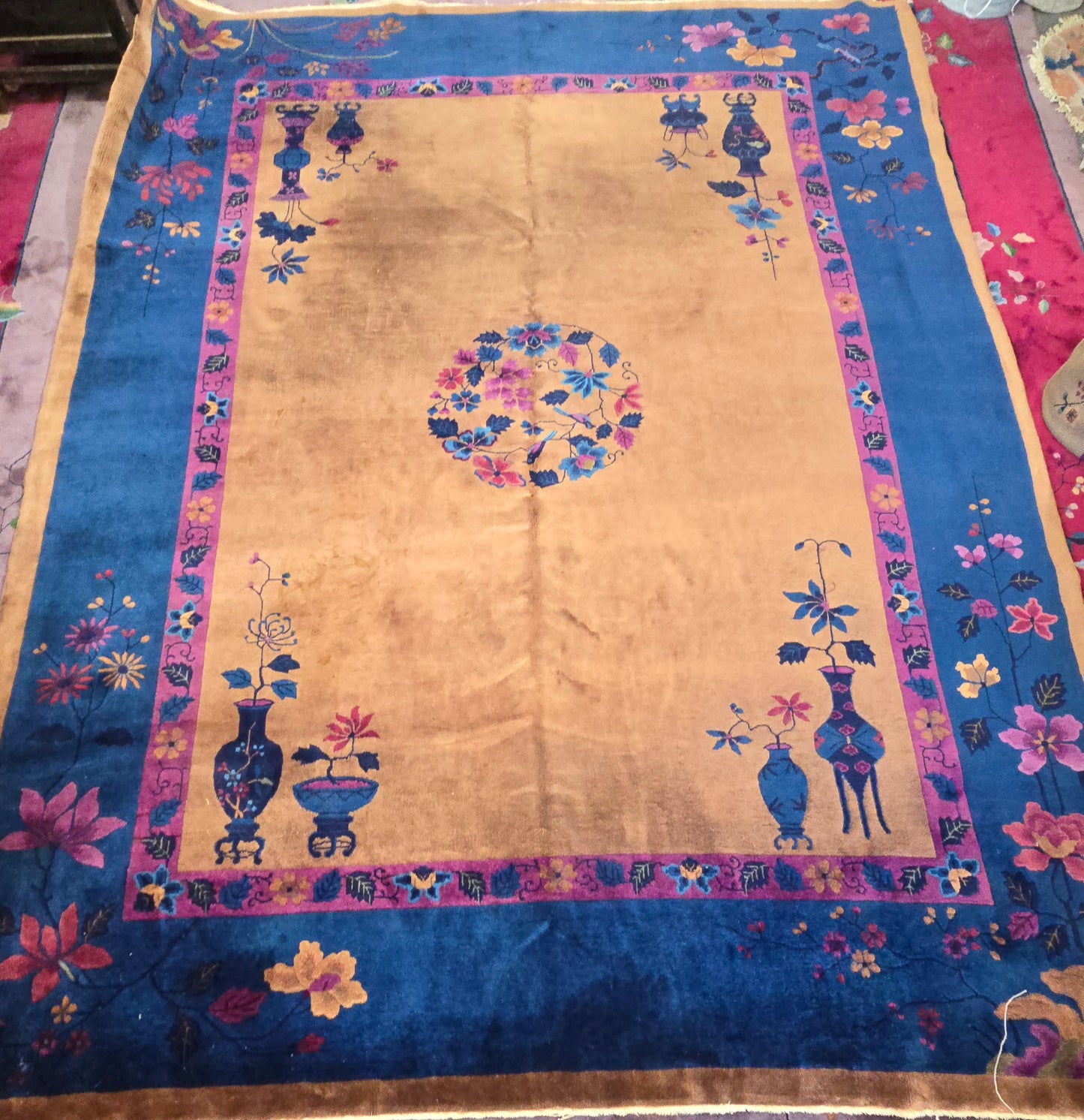 1920s Art Deco Nichols Chinese Rug 9x12