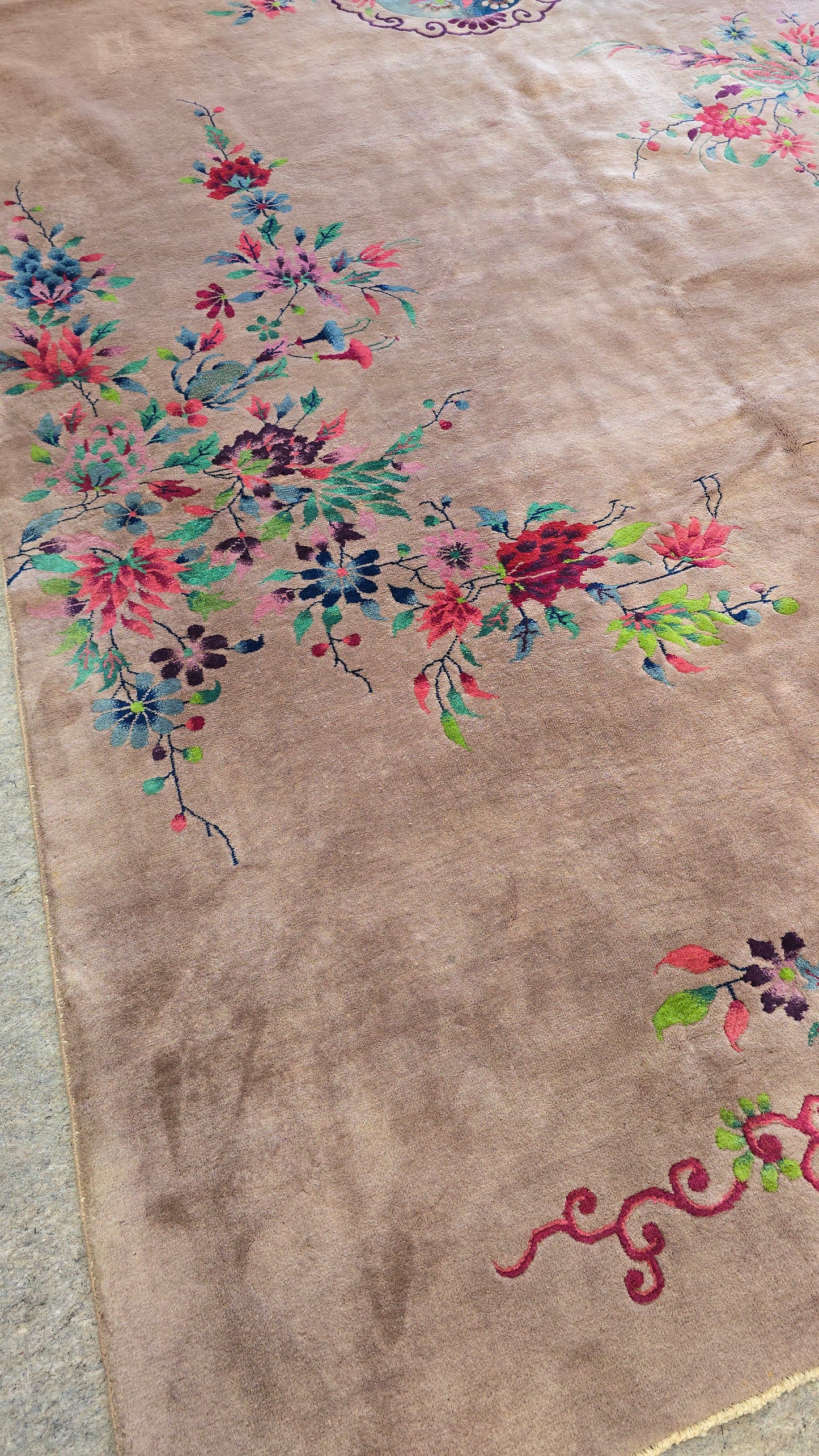 1920s Art Deco Nichols Chinese Rug 9x11.6