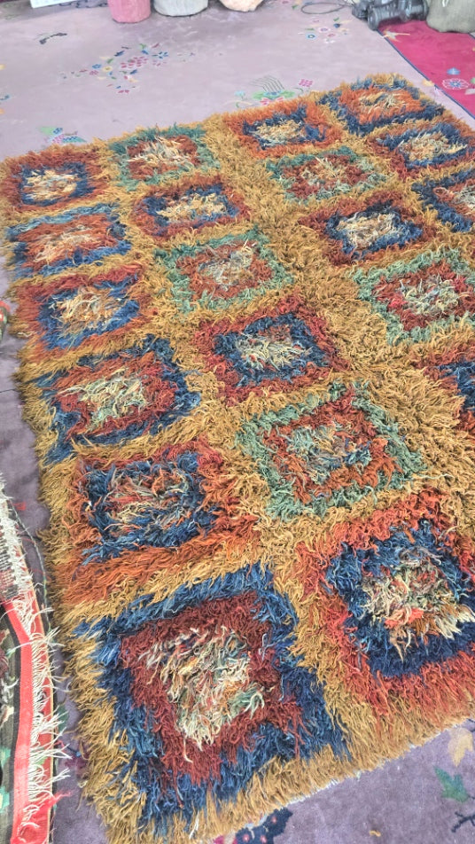 TULU Tribal Shaggy Moroccan-Style Rug – Handwoven Size 7x10