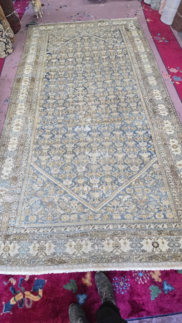 Antique Persian Malayer Runner – Hand-Knotted Hallway Rug (8 x 14.4) (10412)