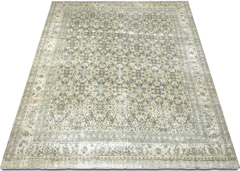 Antique Tabriz Persian Rug – Large Handwoven Wool Area Rug (8'1" x 11'5") #220106