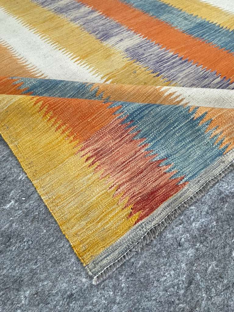 New Modern Afghan Kelim 6.7 X 9.11