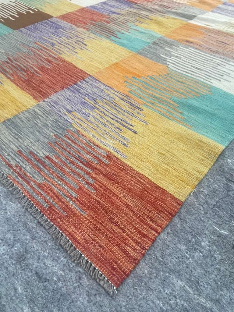 New Modern Afghan Kelim 5.6 X 8.2