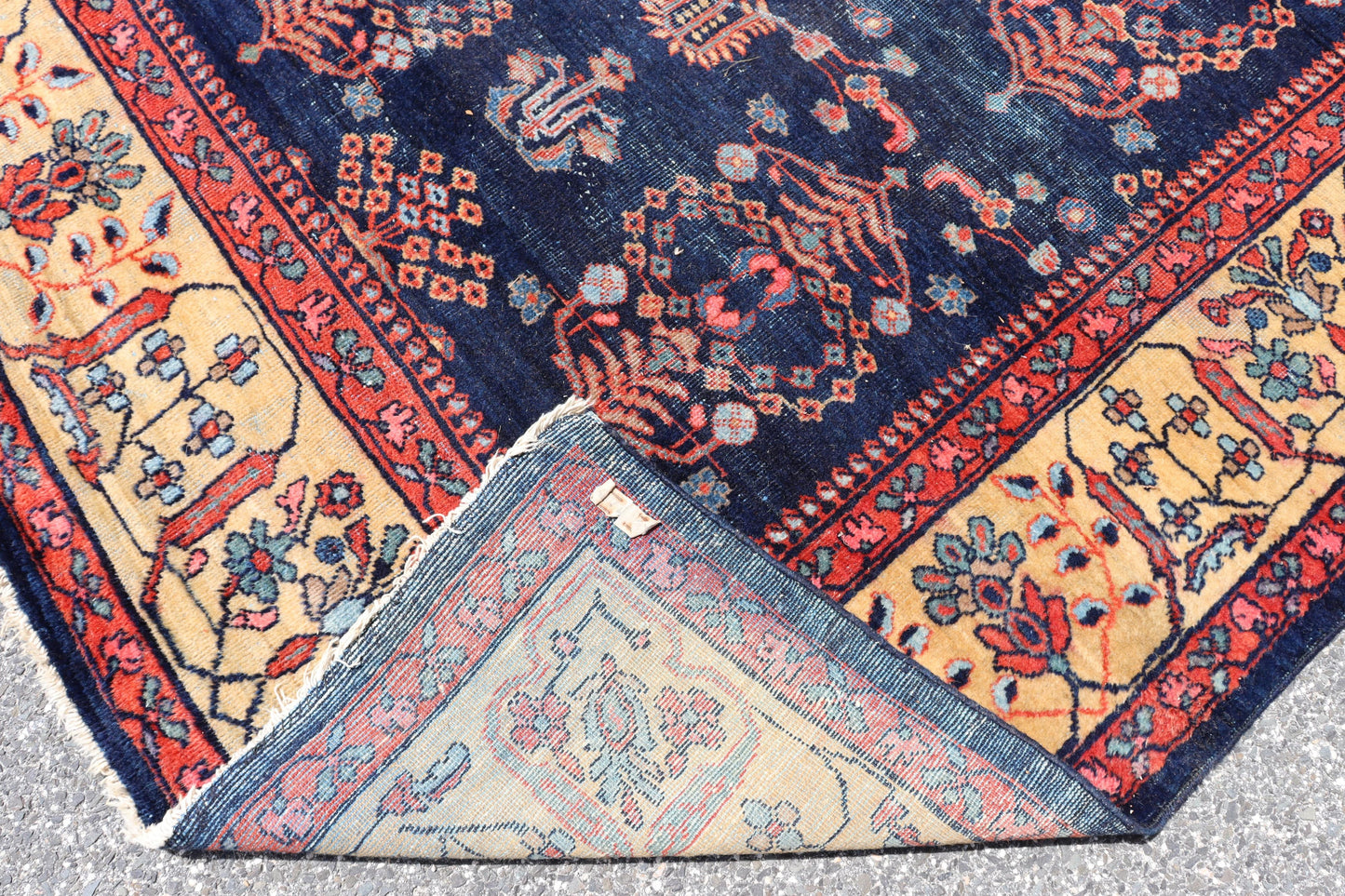 Antique 100 year old 10x14 Blue Lilihan