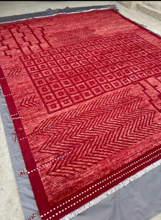 "The John Ahmad Rug" – In candy apple red