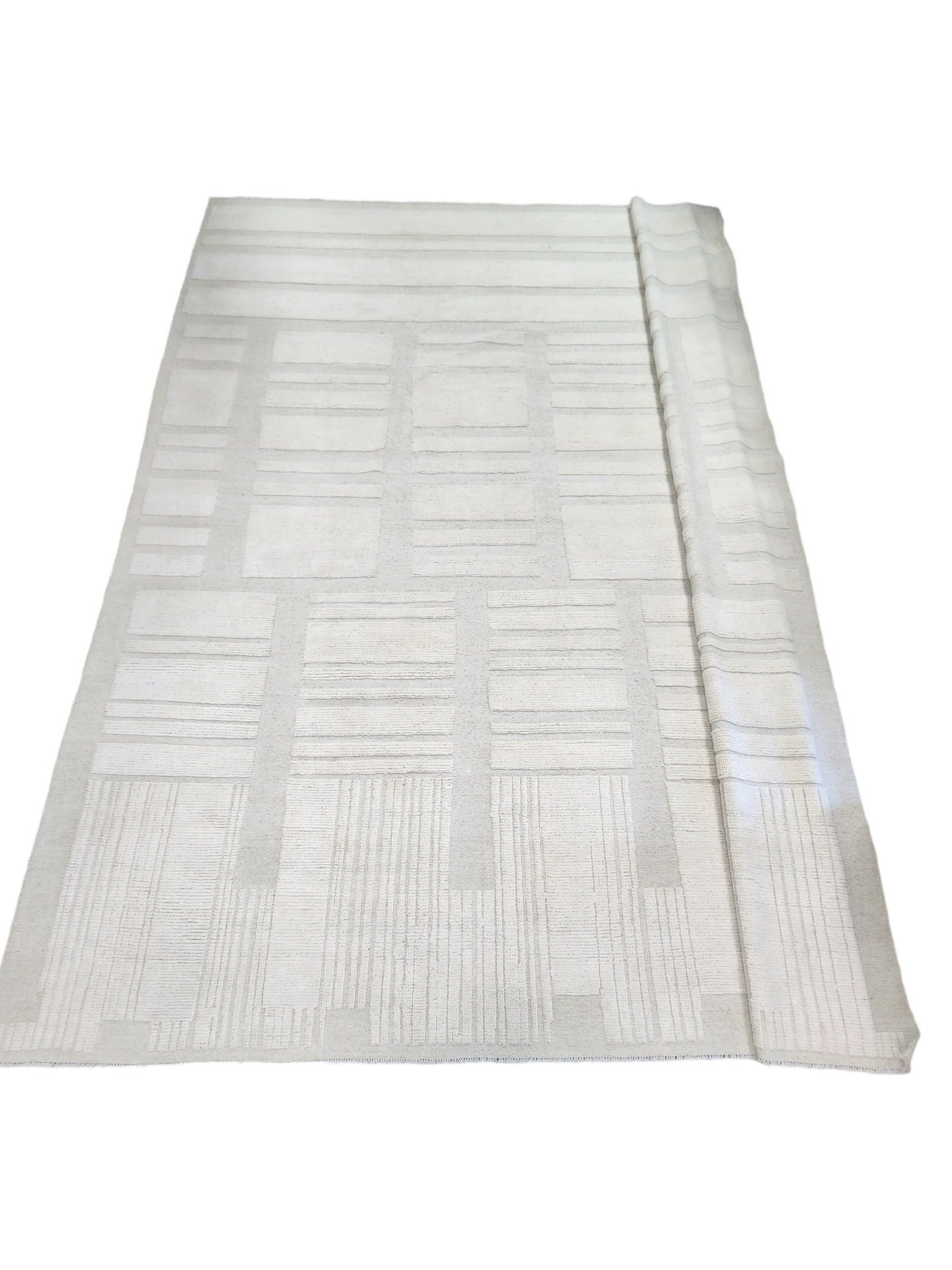 Moroccan Modern Grid Rug – Handwoven Contemporary Design, Size 12x15
