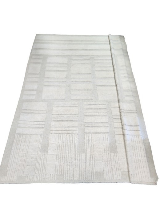 Moroccan Modern Grid Rug – Handwoven Contemporary Design, Size 12x15
