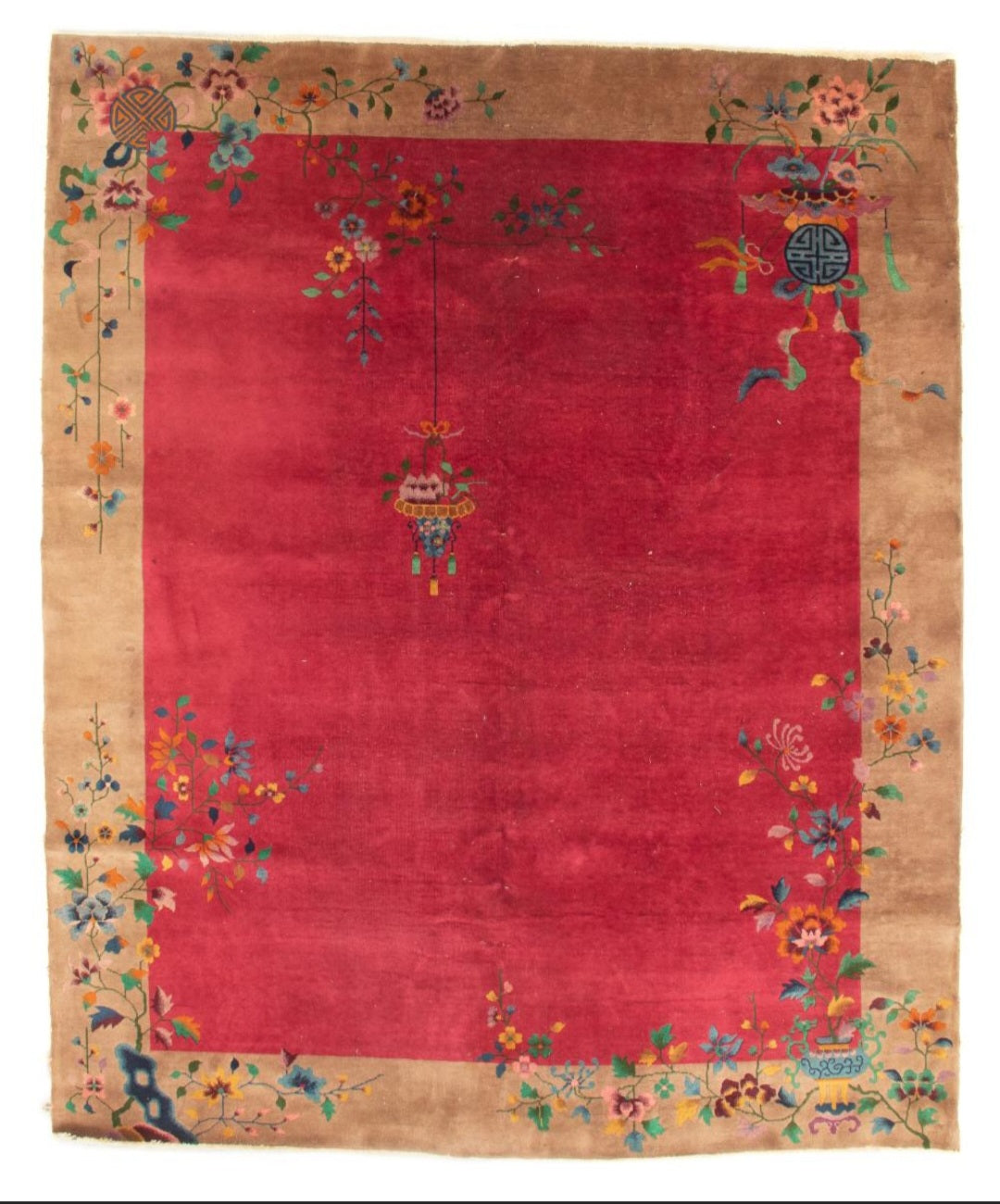 Art Deco Chinese Nichols Rug Circa 1920s 8.6x11.6