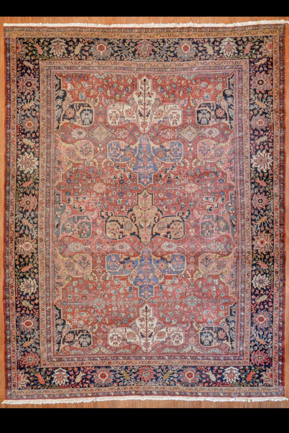 The " SHAH" Antique Persian Mahal- Feraghan Rug – Hand-Knotted Vintage Rug – 9 x 12