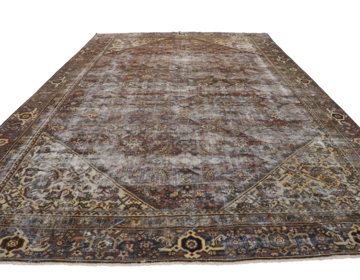 Antique Persian Mahal Rug (#) – Hand-Knotted Vintage Rug – 8.4 x 12.7