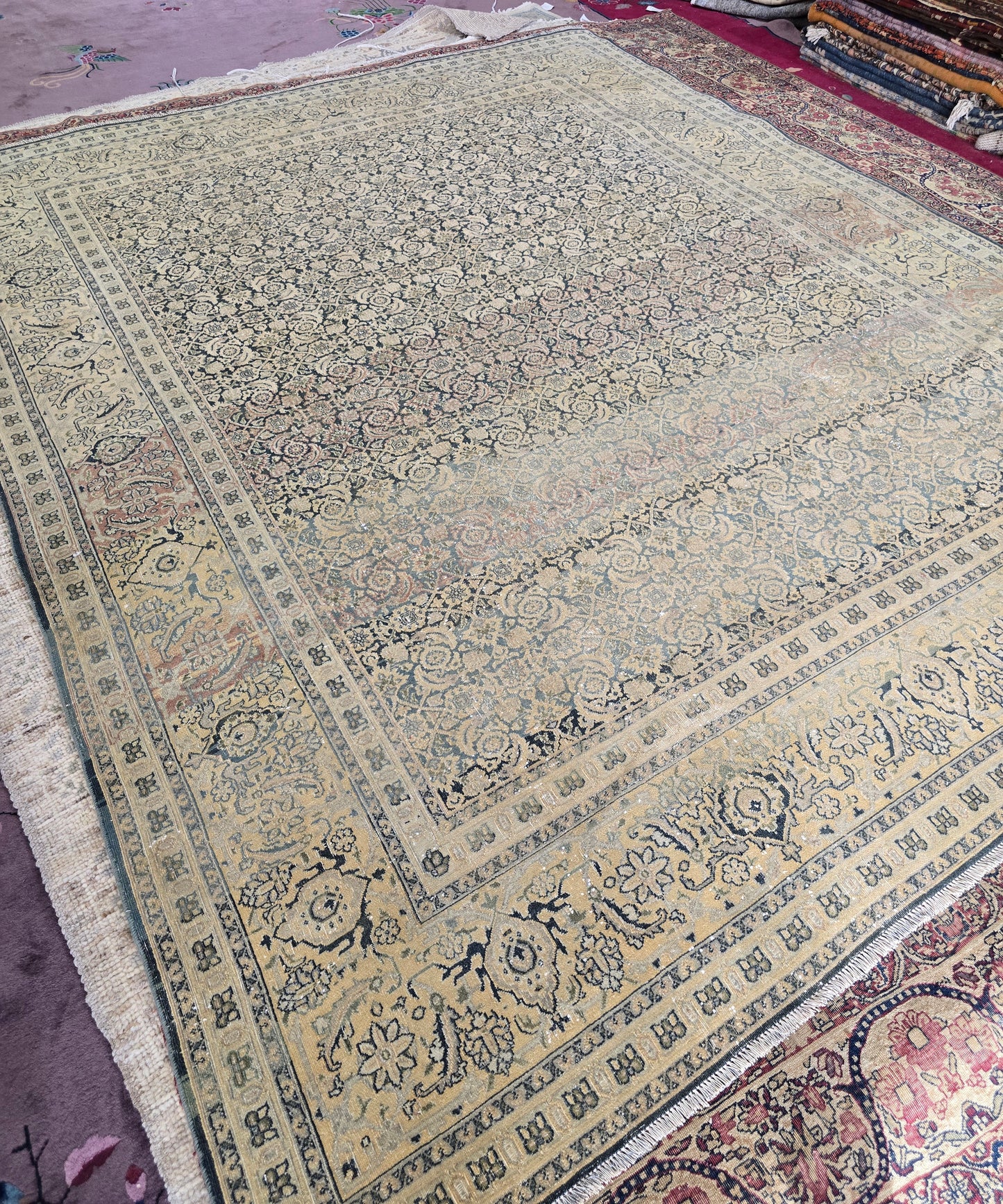 Antique Persian Tabriz Rug – Hand-Knotted Wool (Circa 1930) (#10335) – 7.8 x 9.7