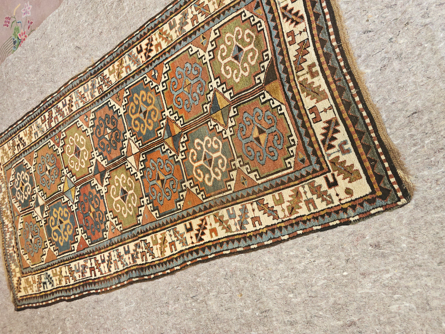 Antique Kazak Rug – Handwoven Tribal Wool (Circa 1880) (#10218)