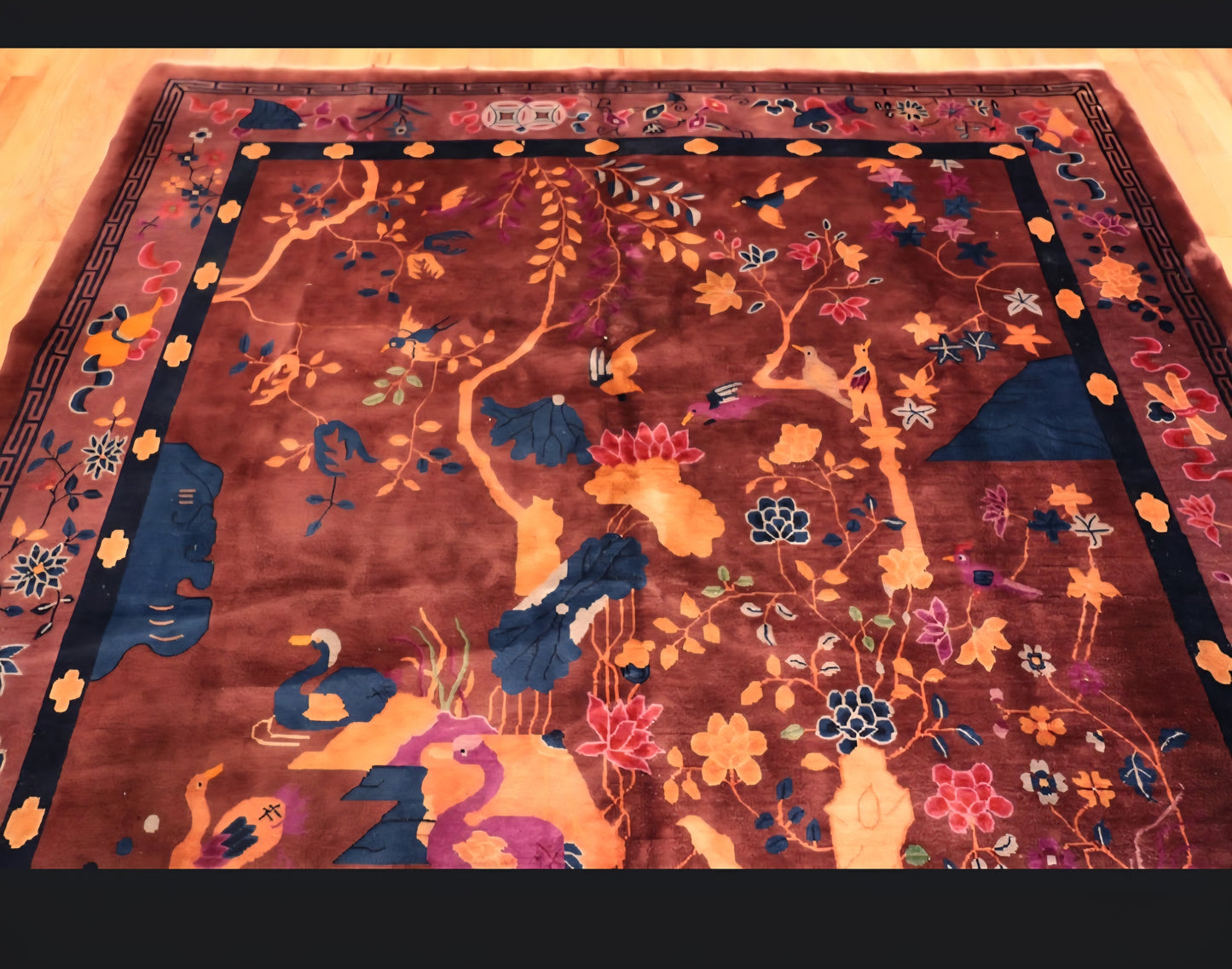 Antique Art Deco Nichols Chinese Rug 8x9