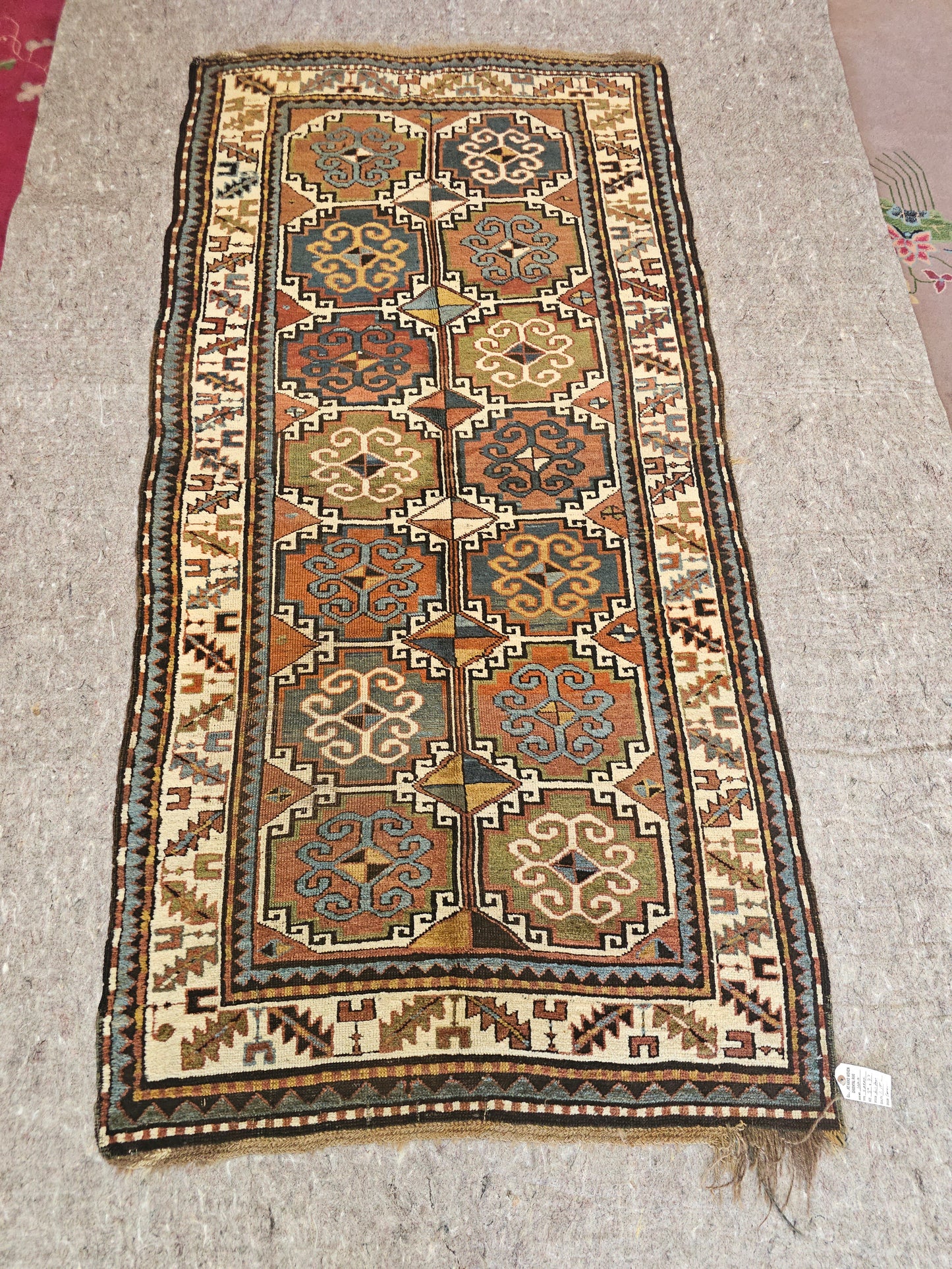Antique Kazak Rug – Handwoven Tribal Wool (Circa 1880) (#10218)