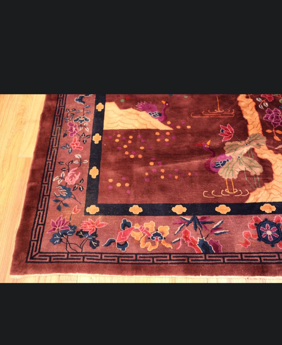 Antique Art Deco Nichols Chinese Rug 8x9